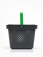 Корзина покупательская пластиковая 10 л, серая - Фото 2