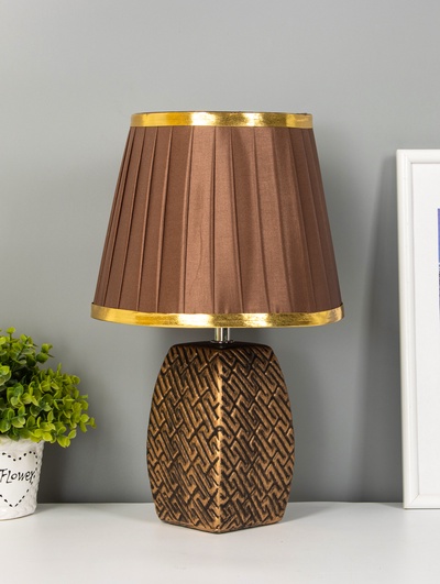 Настольная лампа 16444/1BR E14 40 вт бронза 21×21×34 см RISALUX