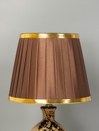 Настольная лампа керамика «Цветы-лиана» бронза, стразы Е14 40 Вт 21×21×38 см RISALUX - фото 50356110