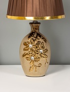 Настольная лампа керамика «Цветы-лиана» бронза, стразы Е14 40 Вт 21×21×38 см RISALUX - фото 50356111