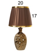 Настольная лампа керамика «Цветы-лиана» бронза, стразы Е14 40 Вт 21×21×38 см RISALUX - фото 50356114