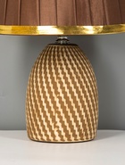 Настольная лампа с абажуром «Рабица коричневый» Е14 21×21×29 см RISALUX - фото 5039108