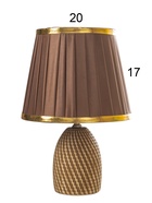Настольная лампа с абажуром «Рабица коричневый» Е14 21×21×29 см RISALUX - фото 5039110
