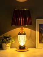 Настольная лампа с подсветкой «Сэбия» Е27 40 Вт золото 21×21×29 см RISALUX - фото 5039118