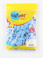 Воздушные шары латексные 12", макарунс, 100 шт., голубые 10900236 - фото 319909641