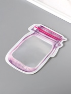 Пакет для хранения «Стеклянная банка с зажимом», застёжка zip-lock, розовый, 13.7×19.7 см - фото 809079320