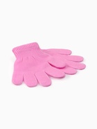 Перчатки детские MINAKU однолсойные, 14 см, цв.розовый - фото 809303872