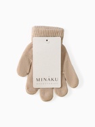 Перчатки детские MINAKU, однослойные, 14 см, бежевые - Фото 4