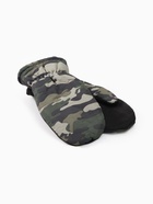 Варежки флисовые зимние мужские, размер 25 см, хаки - фото 809303890