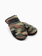 Варежки флисовые зимние мужские, размер 25 см, хаки - фото 809303896