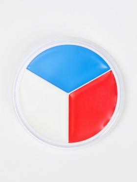 Профессиональный театральный грим «Шайба», красный, белый, синий, 15 мл.