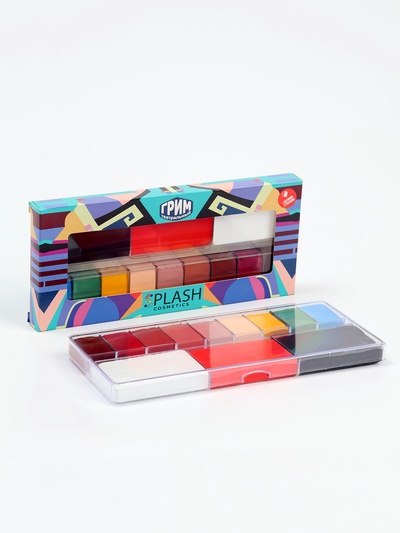 Профессиональный грим, палитра 12 цветов, № 2, цветная