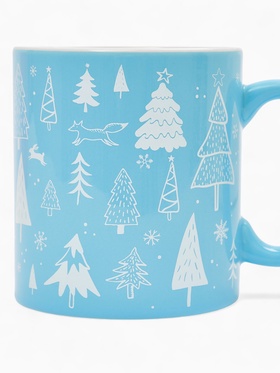 Кружка чайная новогодняя «Новогодний лес», 530 мл