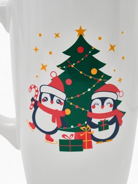 Кружка чайная новогодняя «Пингвины», 530 мл