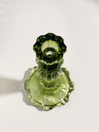 Стеклянный подсвечник на 1 свечу «Бутон на ножке», зелёный, d=2 см, 8×8×15 см - Фото 3