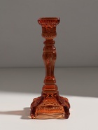 Стеклянный подсвечник на 1 свечу «Версаль», коньячный, d=2 и 4 см, 10×10×25 см - Фото 3