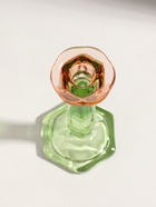 Стеклянный подсвечник на 1 свечу «Градиент. Грани», оранжево-зелёный, d=2.2 см, 10×10×23 см - Фото 3