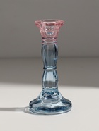 Стеклянный подсвечник на 1 свечу «Градиент. Фактура», розово-голубой, d=2.2 см, 7×7×15 см - Фото 2