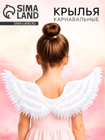 Карнавальные крылья «Ангел» двухсторонние, белый 75×24