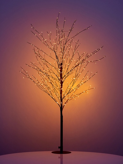 Дерево светодиодное 120 см, 600 LED, постоянное свечение, 31 В, свечение янтарно-белое