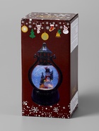 Светодиодная фигура фонарь «Дед мороз у елки», 19×11×9.5 см, от батареек AAAx3, свечение тёплое белое - фото 809447636