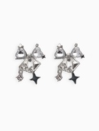 Серьги «Бантик» со звёздочкой, белый в серебре 10872312 - фото 16984745