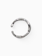 Серьги каффы «Мятый металл», цвет серебро - Фото 4