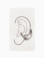 Серьги каффы «Мятый металл», цвет серебро - Фото 5