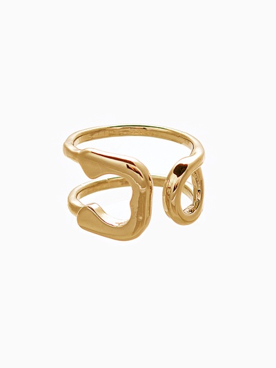 Серьги каффы «Булавка», цвет золото