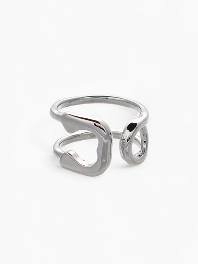 Серьги каффы «Булавка», цвет серебро