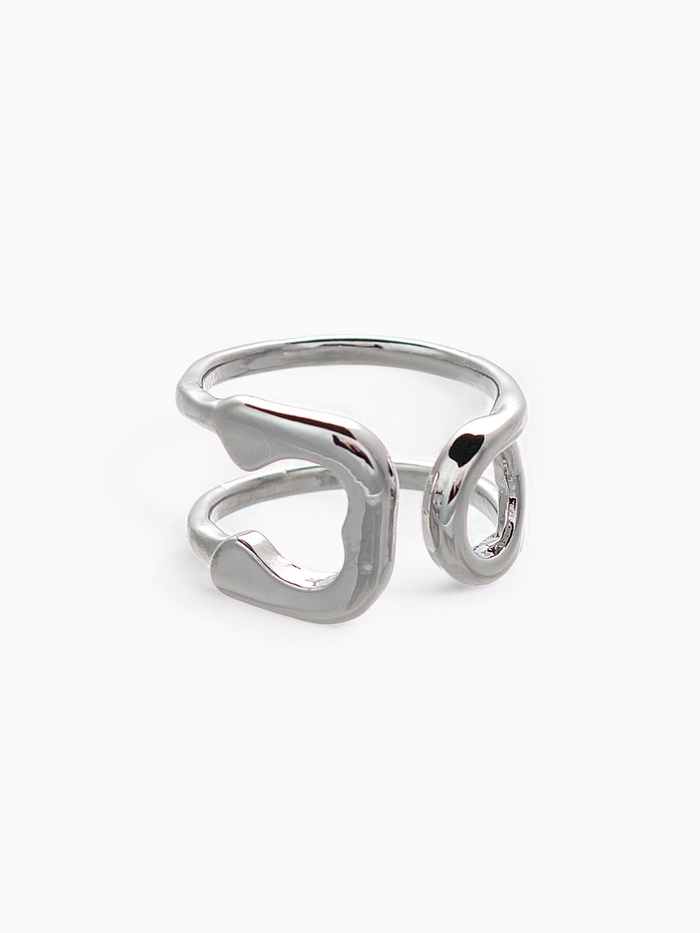 Серьги каффы «Булавка», цвет серебро - Фото 1