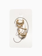 Серьги «Каффы» набор 3 шт., мятый, цвет золото - Фото 6