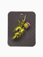 Брошь «Чертополох» растение, зелёно-розовый в золоте - Фото 4