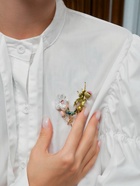 Брошь «Чертополох» растение, зелёно-розовый в золоте - Фото 5