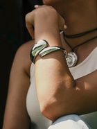 Браслет манжета «Капля», цвет серебро - Фото 2