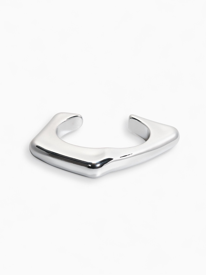 Браслет манжета «Уголки», d=10 см, цвет серебро - Фото 1