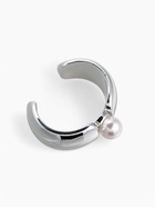 Браслет манжета «Жемчуг», белый в серебре - Фото 3