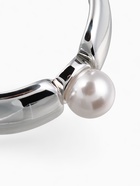 Браслет манжета «Жемчуг», белый в серебре - Фото 5