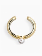 Браслет манжета «Жемчуг», белый в золоте - Фото 4