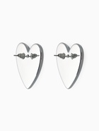 Серьги пластик «Сердце», цвет серебро 10876432 - фото 16779835