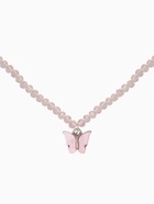 Чокер «Бабочка» хрусталь, розовый в серебре, 36 см + 5 см доп, цепочка - Фото 2