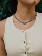 Чокер «Бабочка» хрусталь, серый в серебре, 36 см + 5 см доп, цепочка - Фото 5