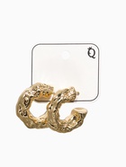 Серьги пластик «Мятые» кольца, цвет золото - Фото 4