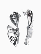 Серьги пластик «Лепестки» асимметрия, цвет серебро - Фото 3