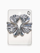 Серьги пластик «Лепестки» асимметрия, цвет серебро - Фото 4