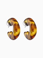 Серьги акрил «Леопард» бублик, цветной в серебре - Фото 1