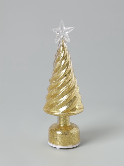 Фигура светодиодная «Ёлочка конус», 1 LED, 15×5 см, от батареек AG13×3, свечение тёплое белое