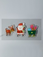 Светодиодная наклейка на окна «Дед Мороз с подарками», 0.5 м, 3 LED, от батареек CR2032×2, свечение тёплое белое - Фото 3