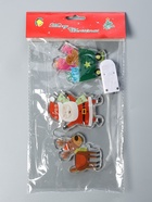 Светодиодная наклейка на окна «Дед Мороз с подарками», 0.5 м, 3 LED, от батареек CR2032×2, свечение тёплое белое - Фото 5