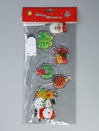 Светодиодная наклейка на окна «Праздничные элементы», 0.5 м, 6 LED, от батареек CR2032×2, свечение тёплое белое - Фото 5